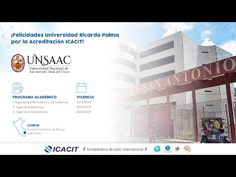 Acreditación ICACIT 2025 - Universidad Nacional de San Antonio Abad del Cusco (UNSAAC)