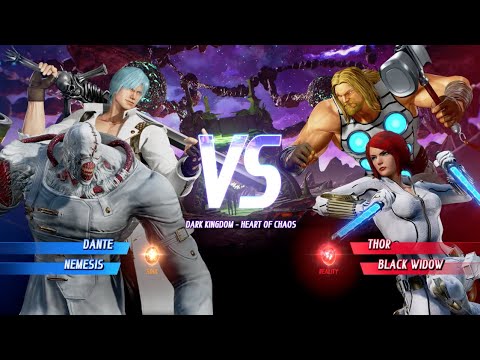 MARVEL VS. CAPCOM: INFINITE White Dante and White Nemesis vs White Thor and White Widow