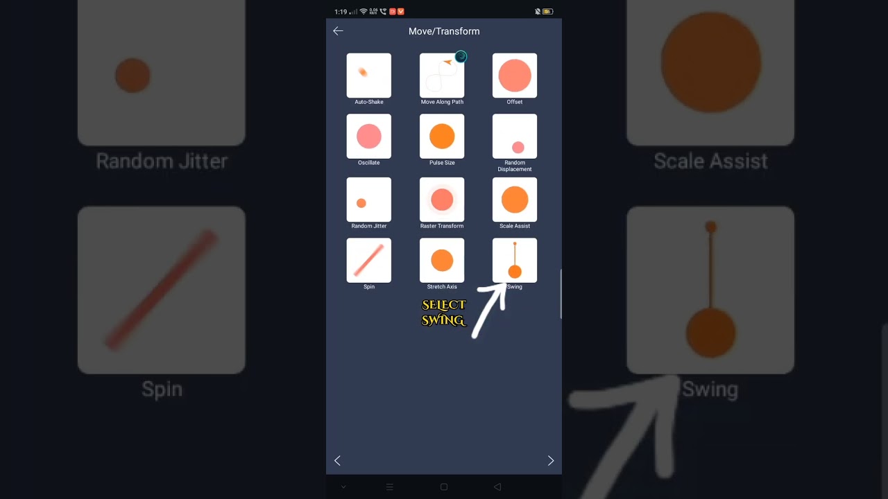 Swing effect in alight motion #alightmotion #tutorial #edit