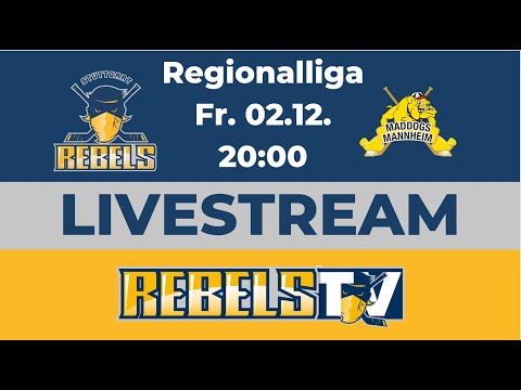 Eishockey live - Stuttgart Rebels  vs Maddogs Mannheoim  (02.12.2022 - RLSW)