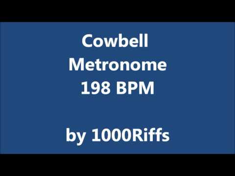 Cowbell Metronome 198 BPM - Beats Per Minute