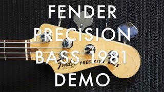 Video thumbnail for FENDER PRECISION BASS DEMO 1981 RUBY RED by Bassklasse