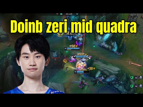 Doinb plays Zeri mid in LPL and gets a quadra (LNG vs AL)