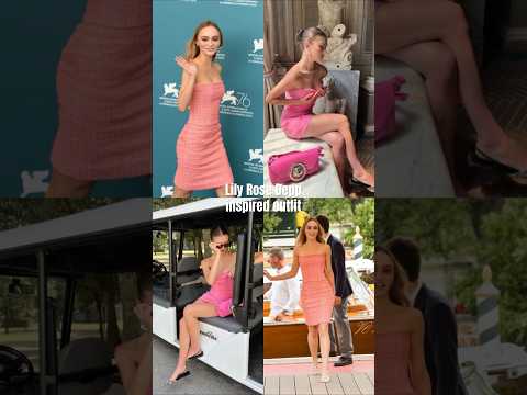 mad love for Lily Rose Depp recreating her look with a pink Zara dress 🩷 #shorts