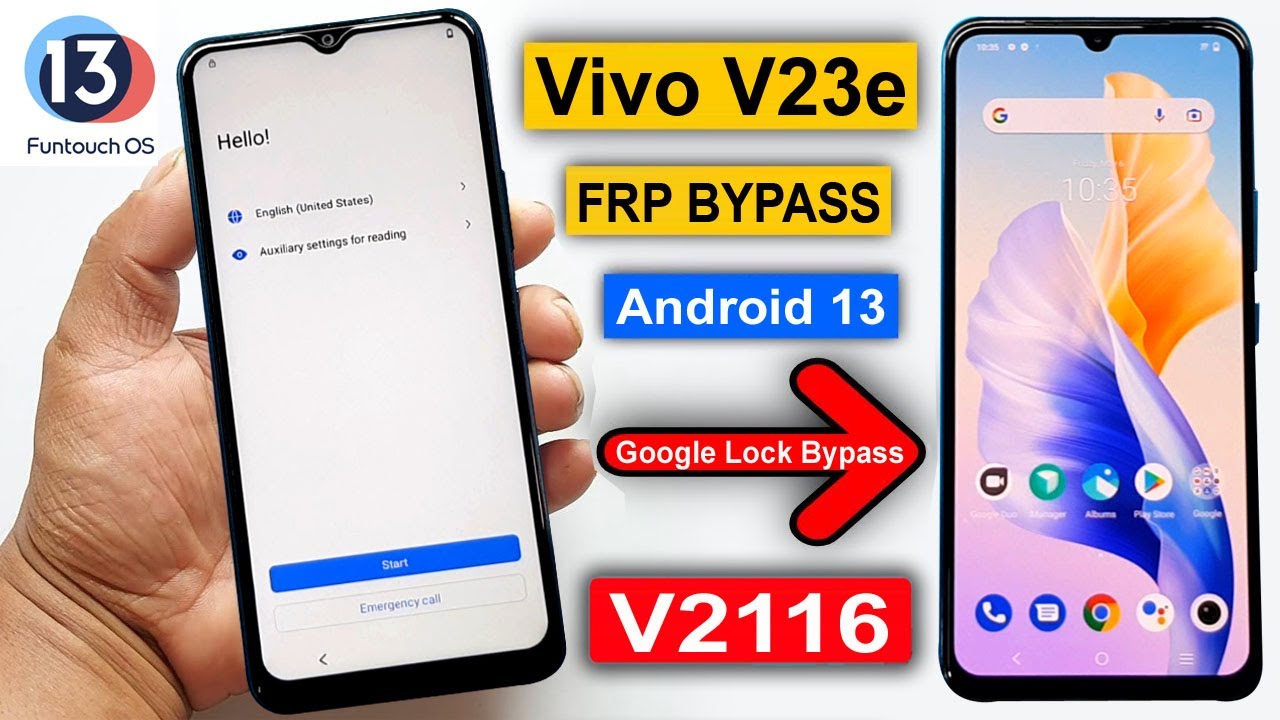 Vivo V23e Frp Bypass Android 13 | Vivo V23e (V2116) Goolge Lock Bypass | Vivo V23e Frp Unlock 2023