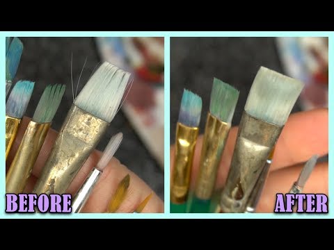 How To Fix Old Brushes-- ART HACK