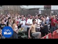 England fans react to Croatia goal and match heads into extra time