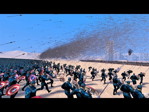 Super GOD Archers VS 20.000 Captain America | ARROW RAIN! - Ultimate Epic Battle Simulator UEBS