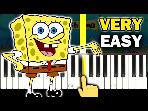 SPONGEBOB - Closing Theme - VERY EASY Piano tutorial
