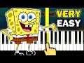 SPONGEBOB Closing Theme VERY EASY Piano Tutorial