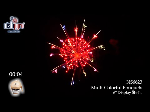 NS6623 - 6" Multi-Colorful Bouquets