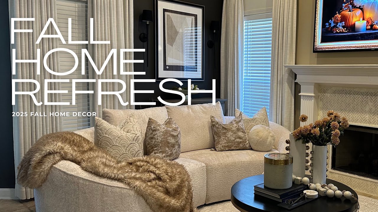 "Fall Decorating 2025• Cozy Kitchen Nook + TV Room Refresh |New Sofa Reveal!"
