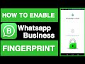 How to enable whatsapp business fingerprint lock||Whatsapp business fingerprint lock||Unique tech 55
