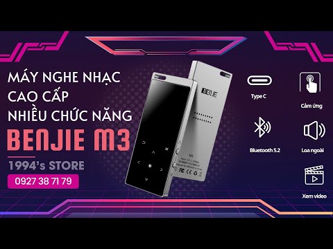 Máy Nghe Nhạc Benjie M3 Bluetooth 5.2 APTX – Kim Loại, Pin 80H, Loa Ngoài, Lossless – Chính Hãng
