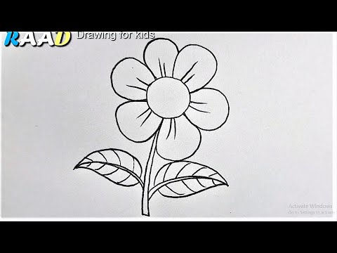 How to draw a easy Flower | Fuler sobi drawing | easy pencil drawing for beginners