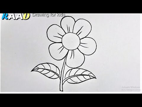 How to draw a easy Flower | Fuler sobi drawing | easy pencil drawing for beginners