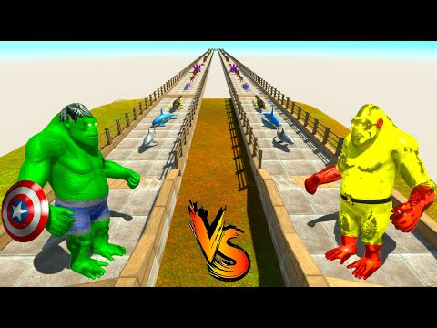 SAITAMA GORO vs HULK GORO Who is Faster and Stronger? - Animal Revolt Battle Simulator