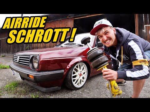 AIRRIDE in Julez's VW Golf 2 becomes a DANGER!