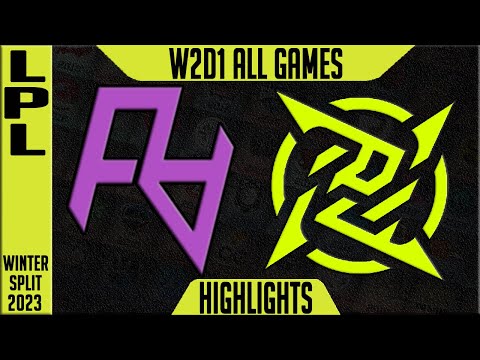 RA vs NIP Highlights All GAMES | LPL Winter 2023 W2D1 | Rare Atom vs Ninjas in Pyjamas