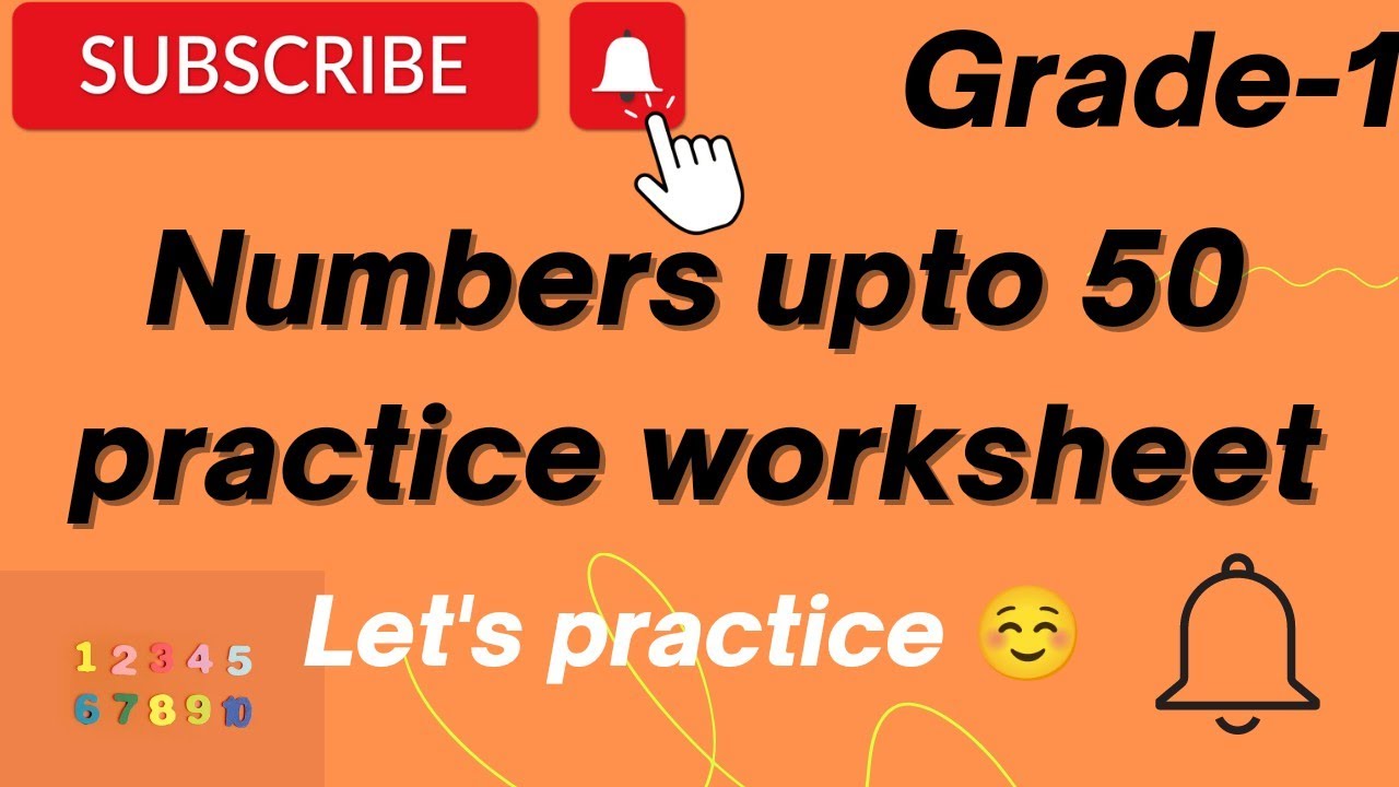 Numbers upto 50(Practice worksheet)@AceyourlearningwithDivya