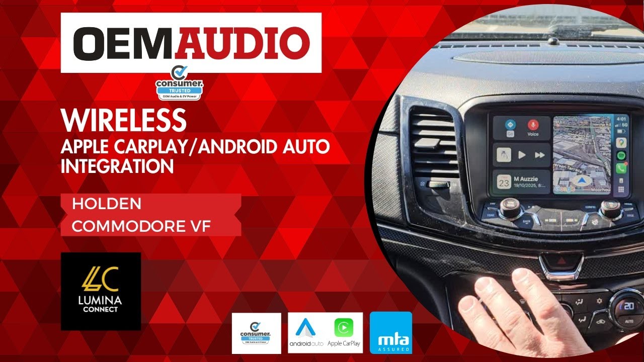 Holden Commodore VF Series | Wireless Apple CarPlay/Android Auto Integration Kit demo