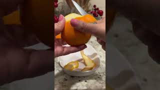 Using the rind from an orange to prepare Arroz con Leche! #shorts