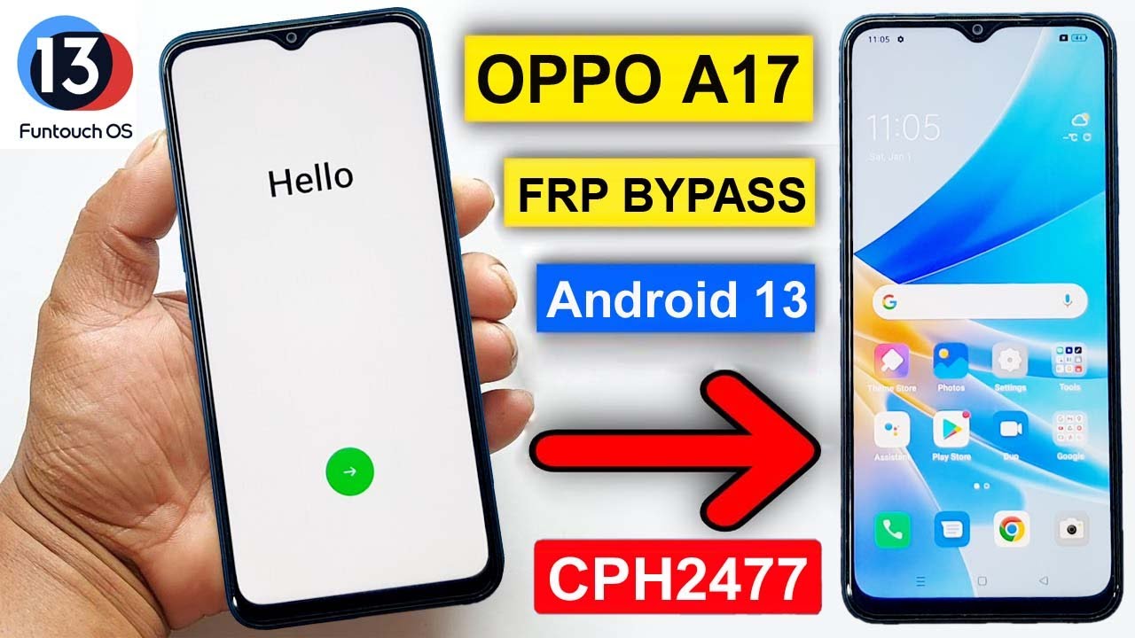 OPPO A17 FRP BYPASS ANDROID 13 | OPPO A17 GOOGLE LOCK BYPASS | OPPO CPH2477 FRP | OPPO A17 FRP