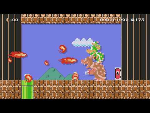 DS Totem Bowser Battle by Carlos R. - Super Mario Maker - No Commentary 1bv