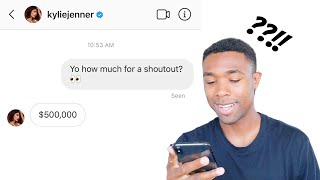 DM'ing 100 INFLUENCERS ASKING FOR A SHOUTOUT PRICE! **a lot of responses**