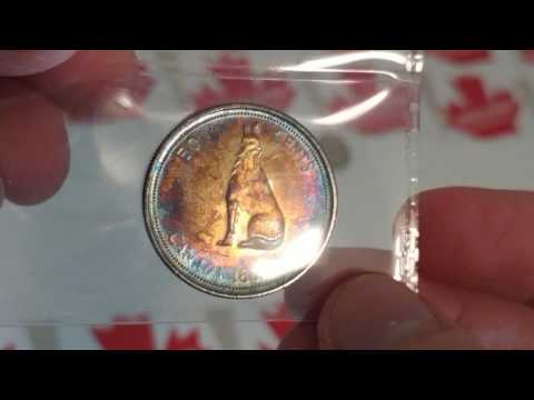 Coin Collecting Episode 119 - 1967 Canadian Silver 4 coin set with monster Toning #coinsofcanada