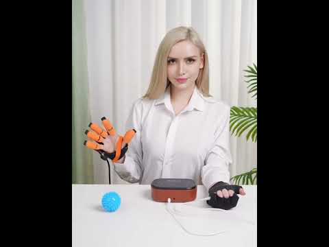 Rehabilitation hand gloves right c10 with passive training a...