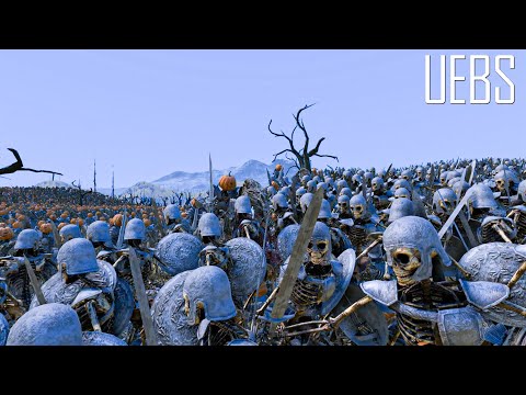 15000 Hallowmans VS 20000 Skeleton Warriors. Ultimate Epic Battle Simulator 2 UEBS 2
