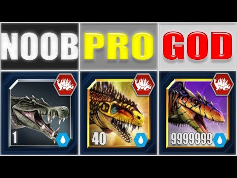 NOOB vs PRO vs GOD - OSTAPOSAURUS 999+ CENOZOIC BATTLE PACK | JURASSIC WORLD THE GAME