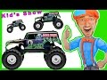Learn Shapes Numbers With Toy Monster Trucks With Blippi