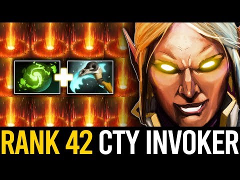 EPIC GAME!!! RANK 42 Cty INVOKER vs RANK 23 TROLL WARLORD MID  BEAUTIFUL SUNSTRIKES | Dota 2 Invoker