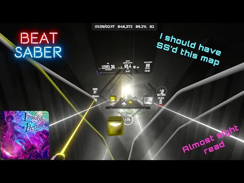 I should've SS'd this on sight read Beat Saber Invisible Frenzy Ex // 87.84% S // 287.96 PP