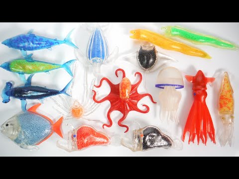 SEA MONSTERS & Co. BIG Complete set "unboxing" DeAgostini Shark Octopus squid squishy candy toys