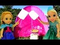 CAMPING ! ELSA & Anna Toddlers - Toy bear - Marshmallow - Tent- Picnic- Outdoors - Playing CAMPING ! ELSA & Anna Toddlers - Toy bear - Marshmallow - Tent- Picnic- Outdoors - Playing