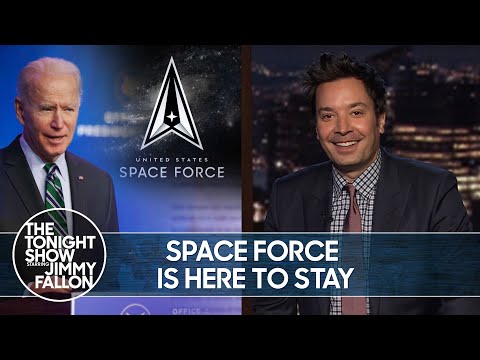 拜登計劃保留特朗普的太空部隊|《今夜秀》欄目組 (Biden Plans to Keep Trump’s Space Force | The Tonight Show)