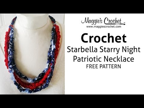 Starbella & Starry Night Necklace Free Crochet Pattern - Right Handed