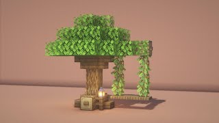 【マインクラフト】簡単にできる可愛いブランコの作り方【Minecraft】How to Build a Tree Swing【マイクラ建築】