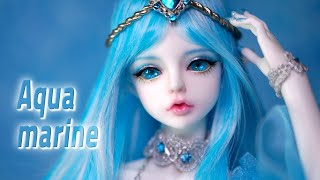 🐬Aquamarine💎 위드돌 루비(엘프타입)를 아쿠아마린 테마로 꾸미기 Gemstone Repaint Custom/Withdoll BJD /딩가의 회전목마 (DINGA)