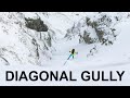 Skiing Diagonal Gully, Huntington Ravine Mount Washington
