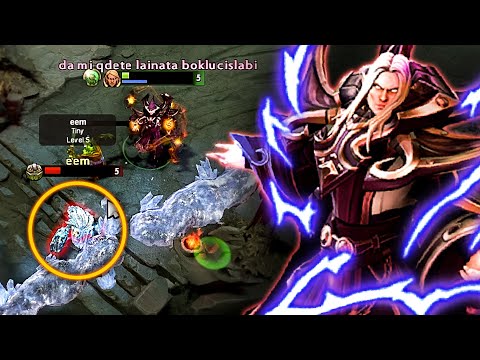 INVOKER WITH WIZARD HAT - WHO IS THIS GUY?! EPIC GAME vs TINY MID | Dota 2 Invoker