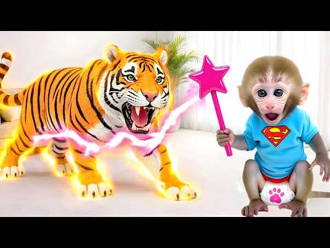Monkey Baby Gets Scared of Huge Tiger 😂 | Nursery Rhymes & Kids Songs |Bobby Kids Songs