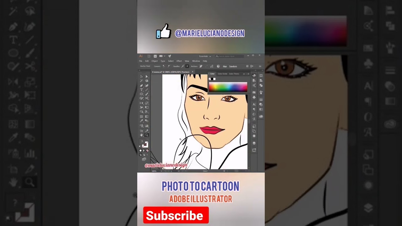 Photo to Cartoon Vector Illustration - Adobe Illustrator Tutorial