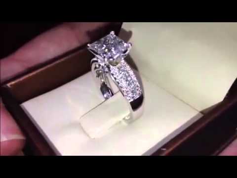 Princess Cut Diamond Engagement Ring VS2 Clarity Grade