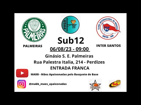 FPB - 06/08/23 - Sub12 - Campeonato Paulista 2023 - Palmeiras 110 x 28 Inter Santos