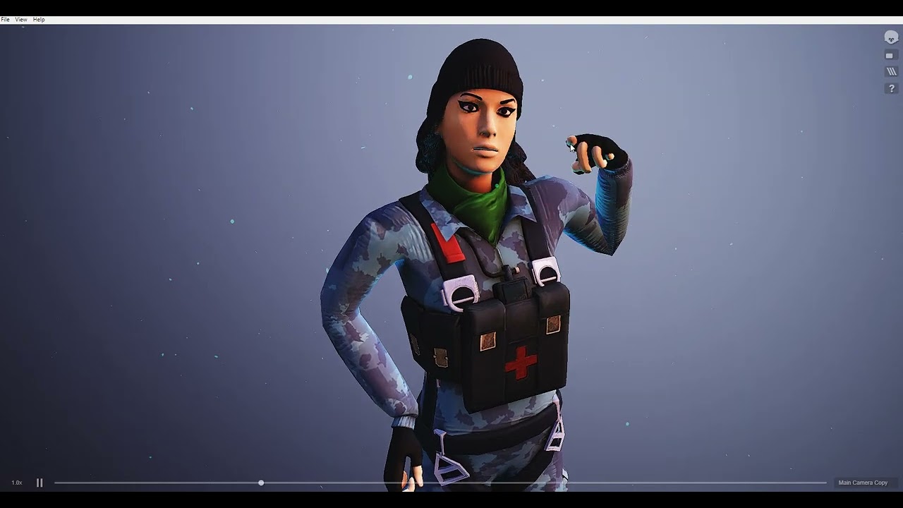 女性野戦医師 3Dモデル