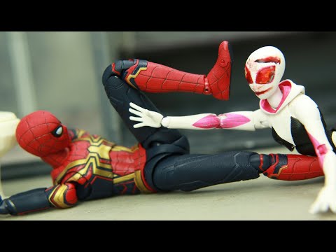 Zombie Gwen Stacy attack Spider-Iron in Spider-verse | Figure Stop Motion